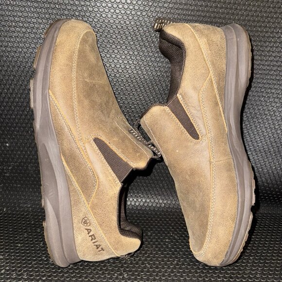 Ariat Spitfire Slip On Brown Leather Comfort Casual Shoes Men’s Size 12EE - Picture 5 of 8